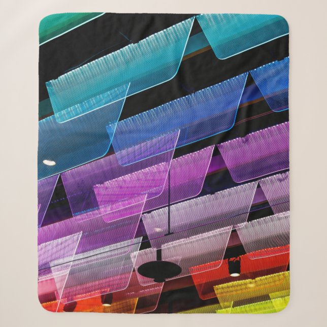 Assorted-colour ceiling decor lot sherpa blanket (Front)