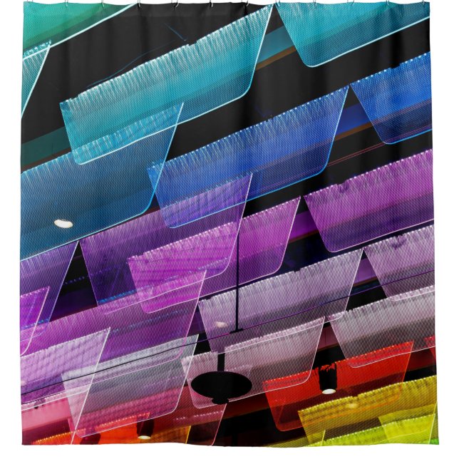 Assorted-colour ceiling decor lot shower curtain (Front)