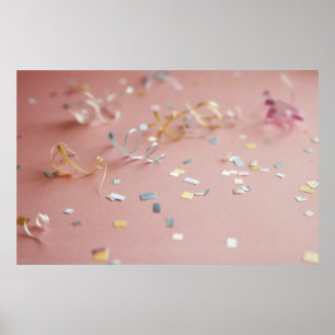 Assorted-colour confetti poster