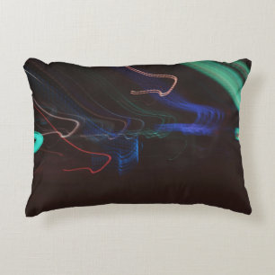 Assorted-colour LED lights illustration Decorative Cushion
