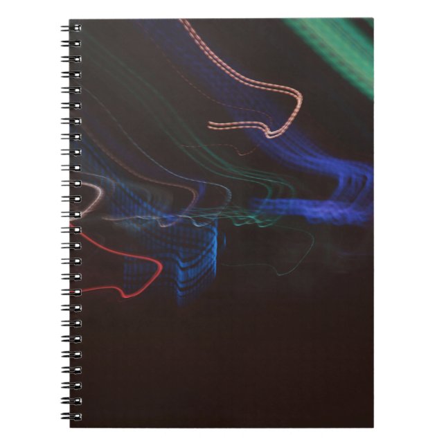 Assorted-colour LED lights illustration Notebook (Front)