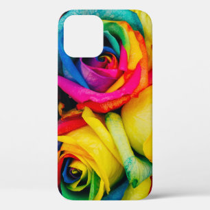 Assorted-colour petaled flowers iPhone 12 case