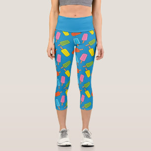 Assorted Colourful Popsicles Pattern Capri Leggings