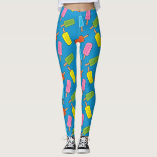 Assorted Colourful Popsicles Pattern Leggings