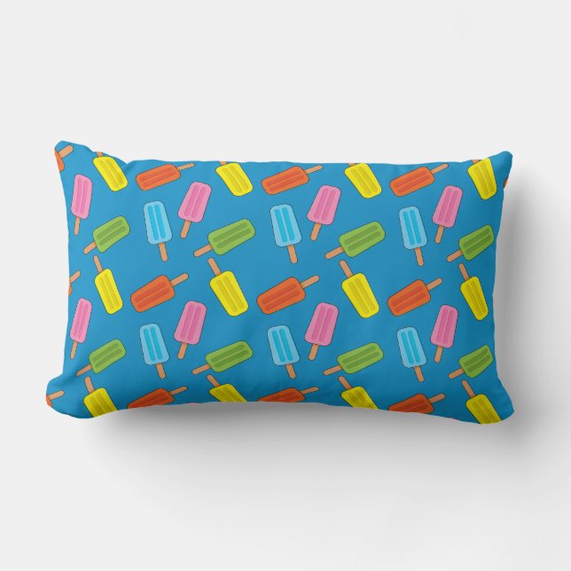 Assorted Colourful Popsicles Pattern Lumbar Cushion (Front)