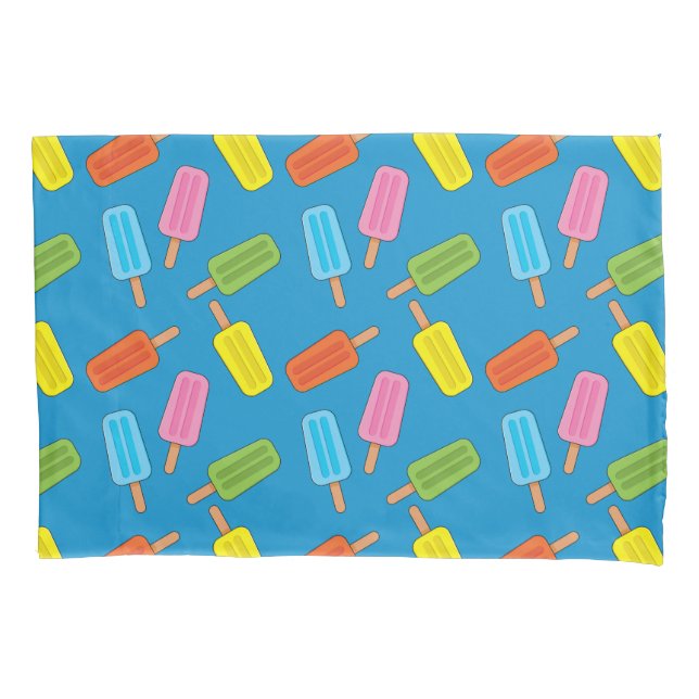 Assorted Colourful Popsicles Pattern Pillowcase (Front)