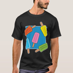 Assorted Colourful Popsicles Pattern T-Shirt