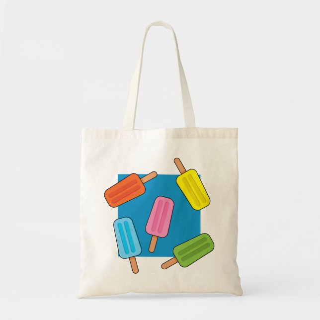 Assorted Colourful Popsicles Pattern Tote Bag (Front)