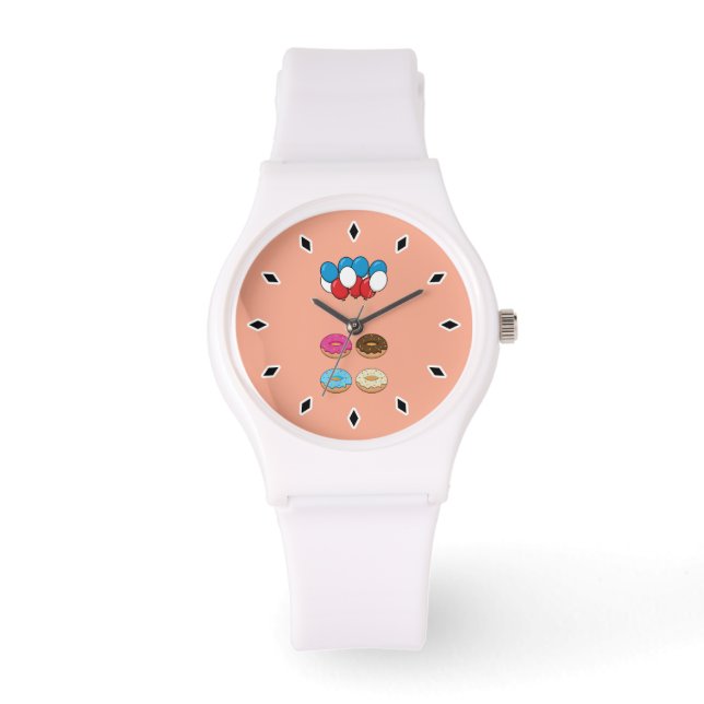 Assorted Donuts and Balloons Watch (Front)