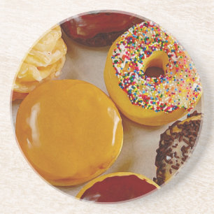 Assorted doughnuts coaster