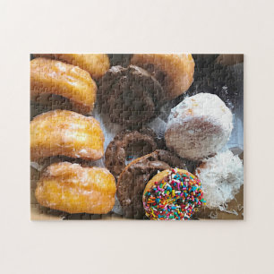 Assorted doughnuts in a box jigsaw puzzle