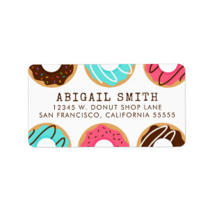 Assorted Doughnuts Label