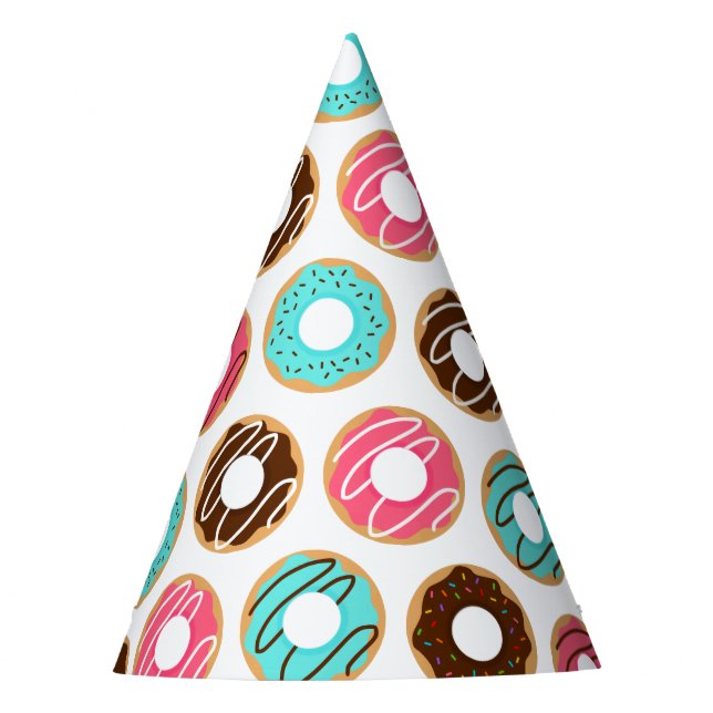 Assorted Doughnuts Pattern Party Hat (Front)