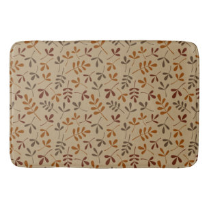 Assorted Fall Leaves Repeat Pattern Bath Mat