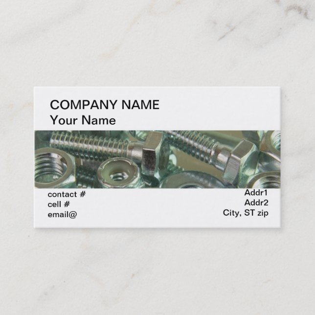 assorted fasteners business card (Front)
