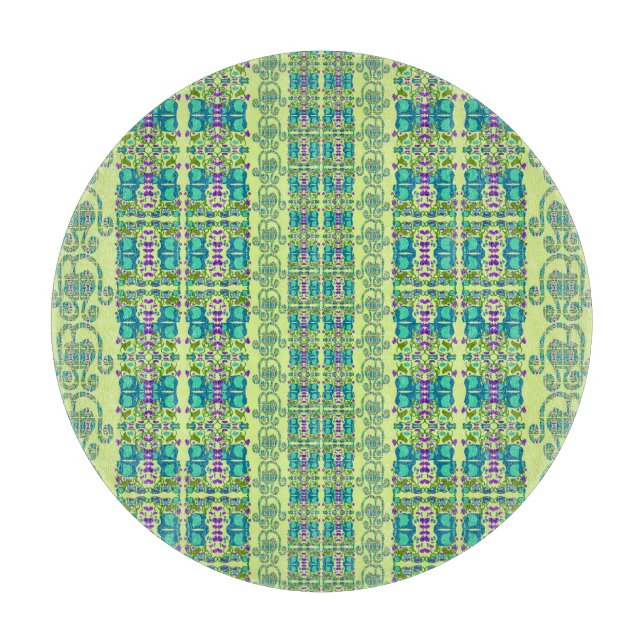 Assorted Floral Cupflowers Cutting Board (Front)