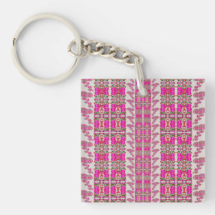 Assorted Floral Roses Key Ring