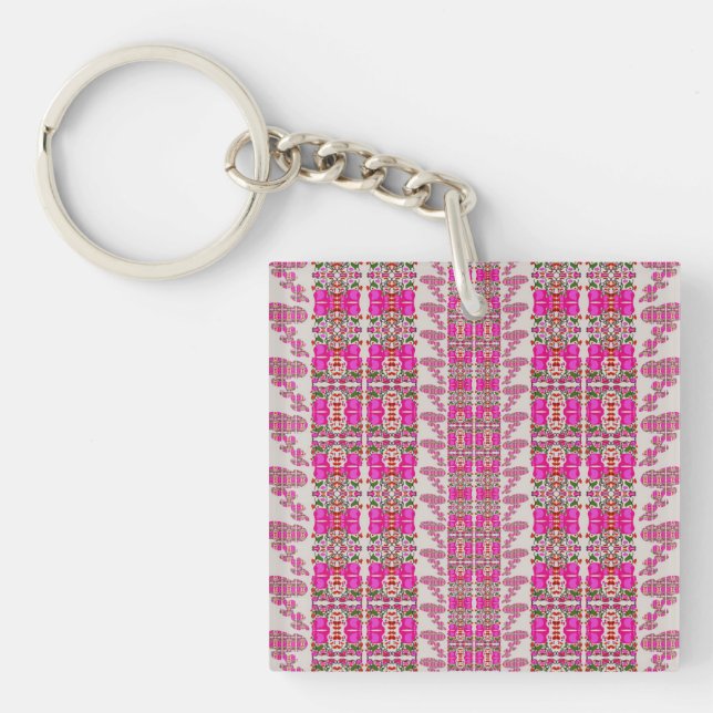 Assorted Floral Roses Key Ring (Front)