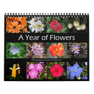 Assorted Flowers Wall Calendar 1 by J.W. Fatherree