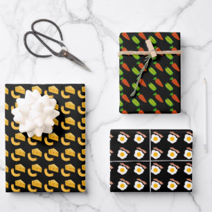 Assorted Foods That Go Together Wrapping Paper Sheet