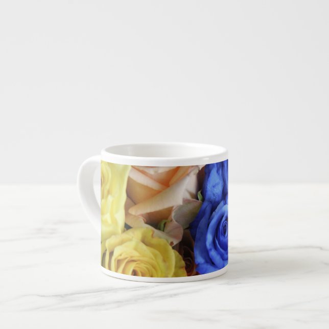 Assorted fresh rose bouquets espresso cup (Front Left)