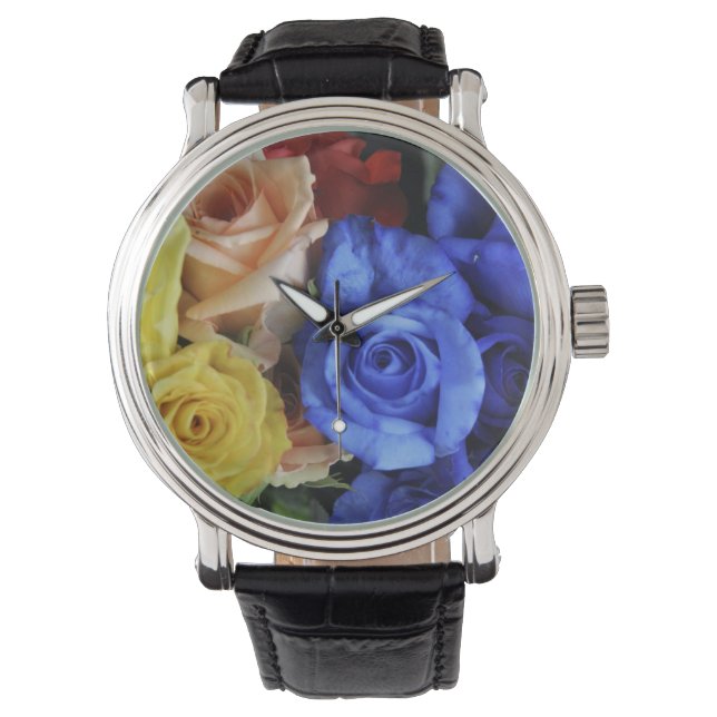 Assorted fresh rose bouquets watch (Front)