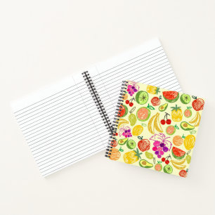 Assorted Fruit Doodle Pattern Notebook