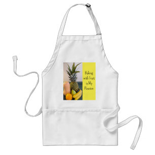Assorted Fruit Photo Colourful Bright Yellow Baker Standard Apron