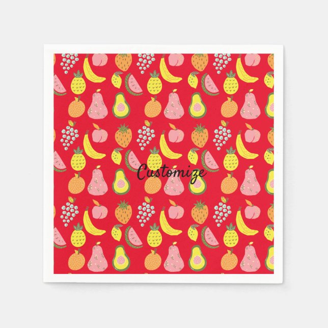 Assorted Fruits Collection Thunder_Cove  Napkin (Front)
