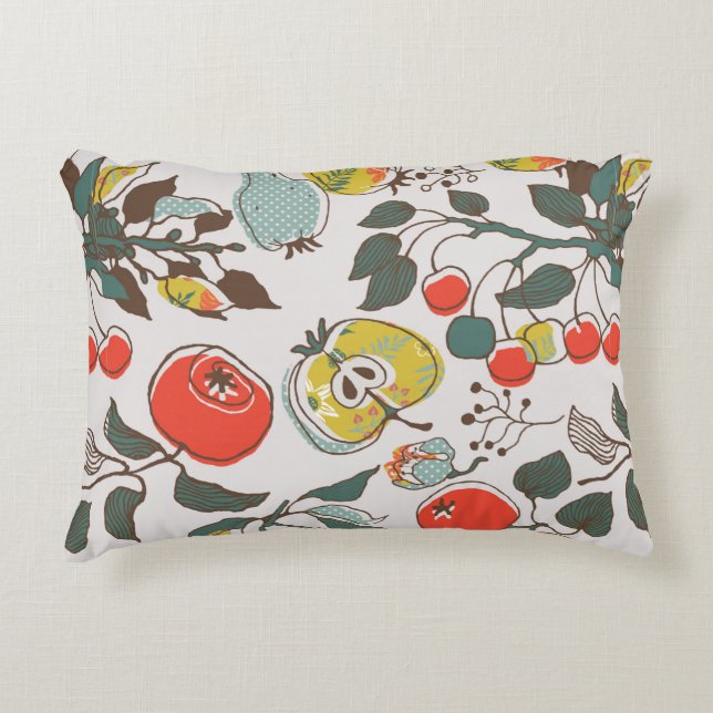 assorted fruits. seamless pattern decorative cushion (Front)
