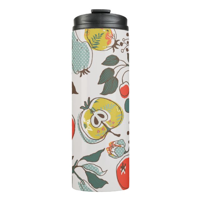 assorted fruits. seamless pattern thermal tumbler (Front)