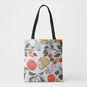 assorted fruits. seamless pattern tote bag