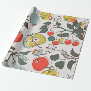 assorted fruits. seamless pattern wrapping paper