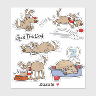 Assorted Funny Cartoon Dogs With Dog Name