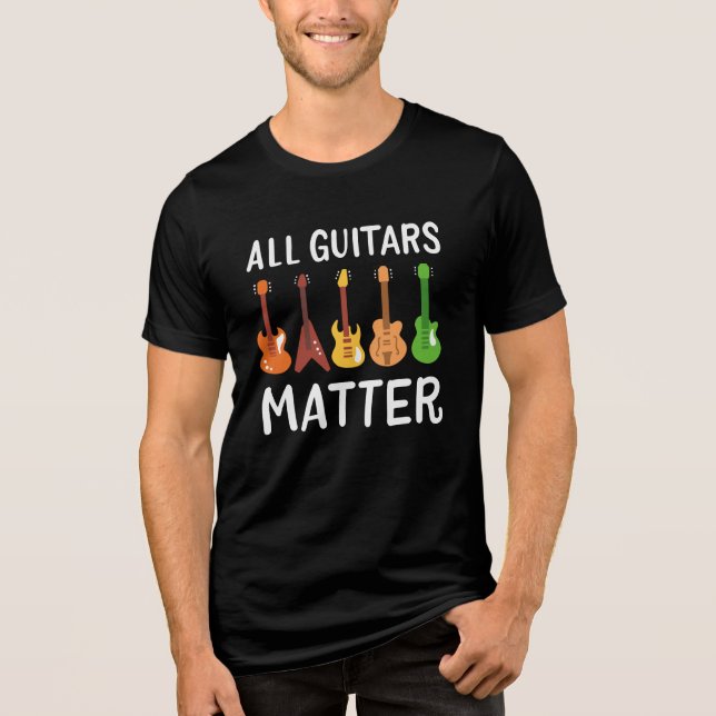 Assorted Guitars Matter Musician Gag Tri-Blend Shirt (Front)