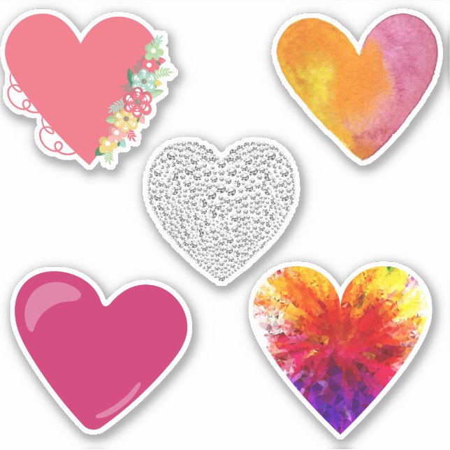 Assorted Heart Stickers (Front)