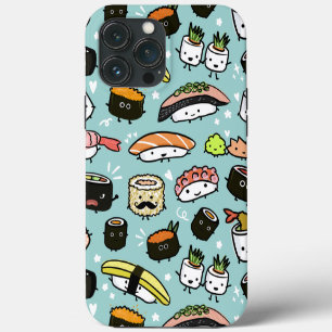 Assorted Kawaii Sushi Characters Cute and Funny iPhone 13 Pro Max Case