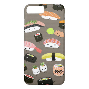 Assorted Kawaii Sushi Characters Funny and Cute iPhone 8 Plus/7 Plus Case
