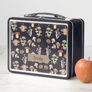 Assorted Mushrooms Personalised Metal Lunch Box