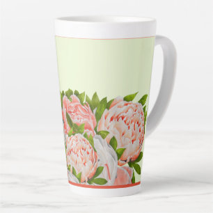 Assorted Peonies on a Large Latte Mug