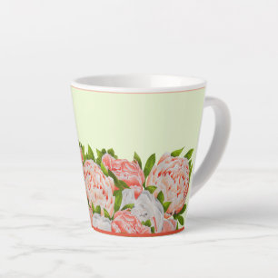 Assorted Peonies on a Small Latte Mug