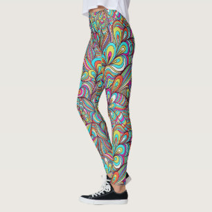 Assorted Psychedelic Swirls Leggings