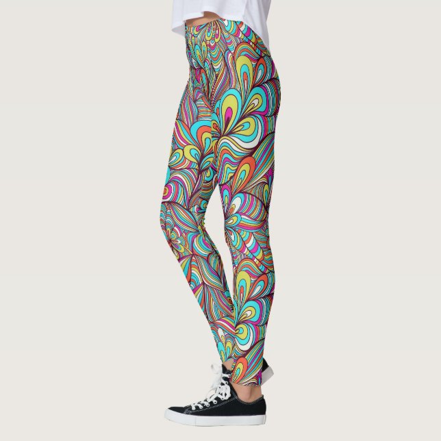 Assorted Psychedelic Swirls Leggings (Left)