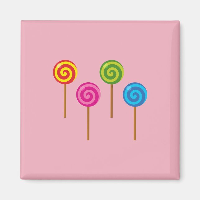 Assorted Spiral Colourful Lollipops Magnet (Front)