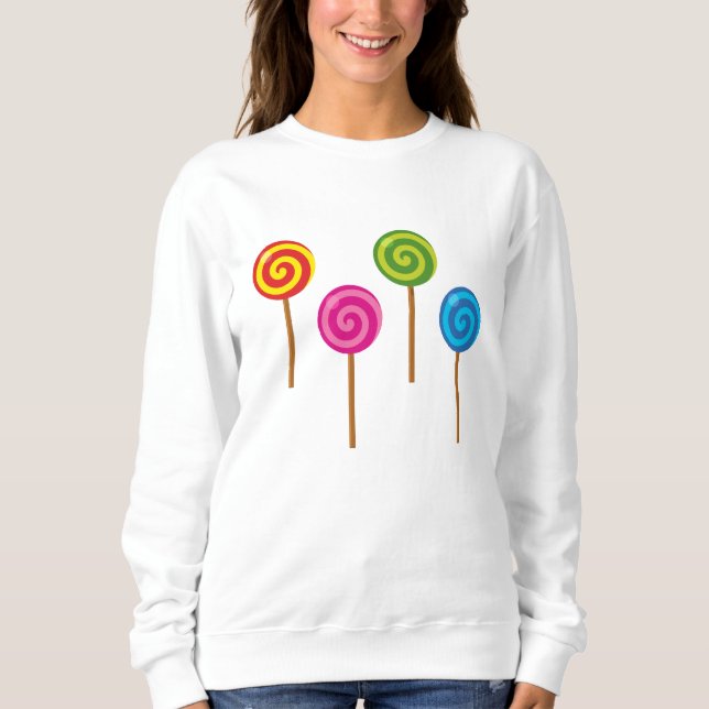 Assorted Spiral Colourful Lollipops Sweatshirt (Front)