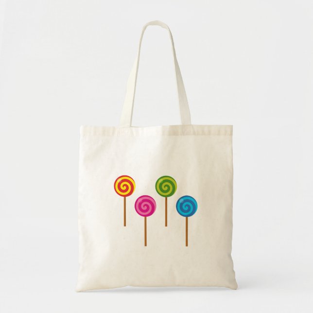 Assorted Spiral Colourful Lollipops Tote Bag (Front)