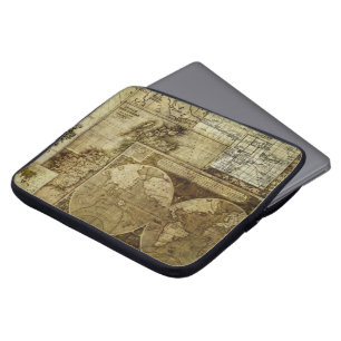 Assorted Vintage Old World Maps Laptop Sleeve