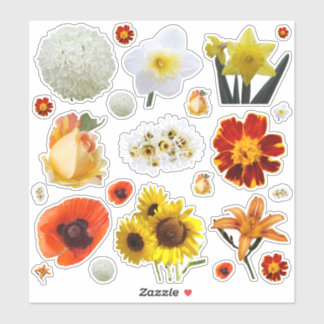 Assorted White Yellow Orange Flowers