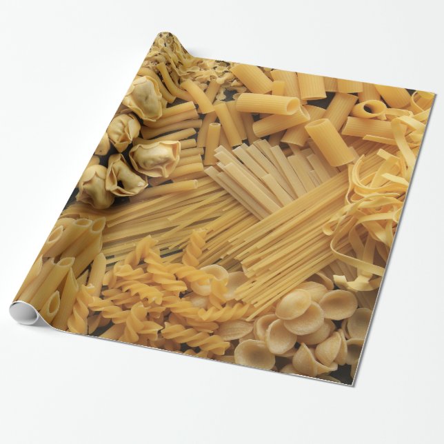 Assortment of Dried Pastas Wrapping Paper (Unrolled)