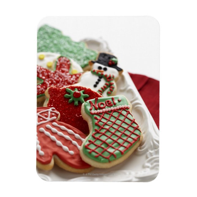 assortment of festive holiday cookies magnet (Vertical)